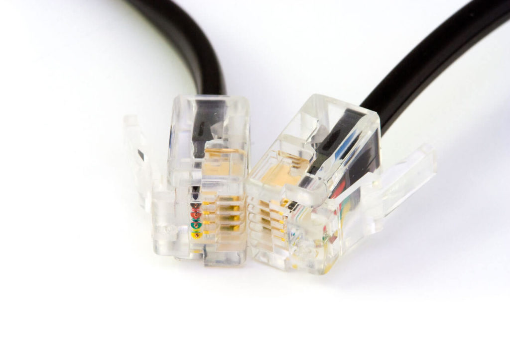 RJ11 Plug & Cable used in VoIP